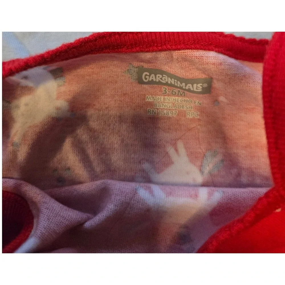 Garanimals Baby Girl Bodysuits Lot of 5 Unicorn Sun Grandma 3-6 Months Pink Red